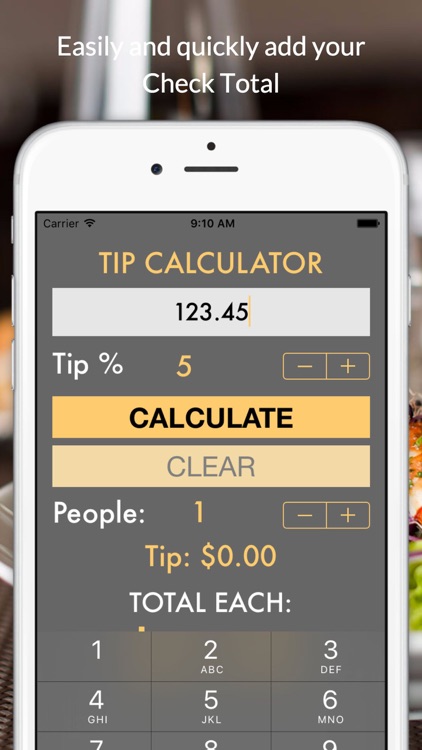 TipCalc quick tip calculator