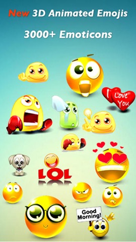 3D Animated Emoji PRO + Emoticons - SMS,MMS,WhatsApp Smileys Animoticons Stickersのおすすめ画像1