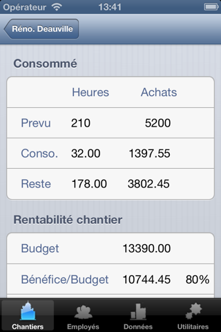 Opti Chantier screenshot 3