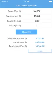 car loan calculator tools iphone screenshot 1