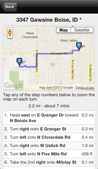 garage sales by map iphone screenshot 3
