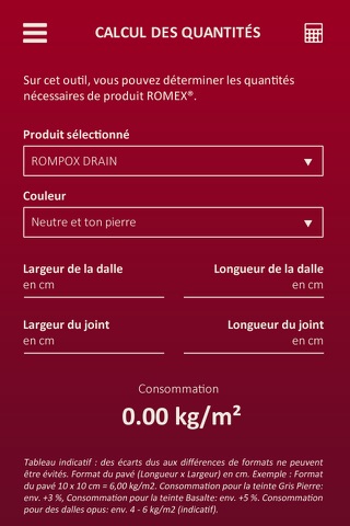 Romex - Calcul des quantités screenshot 2