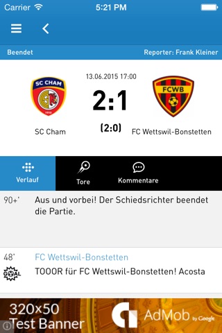 Regiosport LIVE - Liveticker screenshot 3