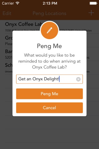 Peng! - Quick Location-Based Reminders screenshot 4