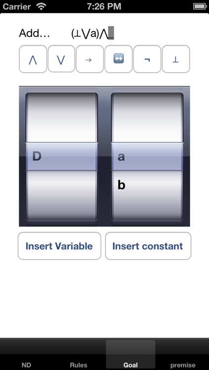 Propositional Logic - Natural Deduction proof builder