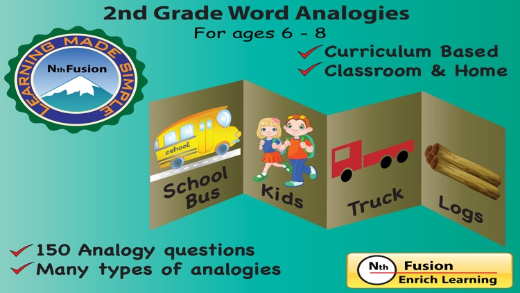 2nd Grade Word Analogy for classroom and home school