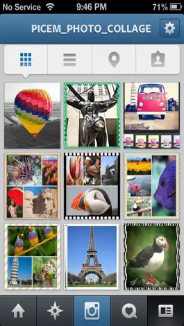 Game screenshot PicEm Photo Collage for Instagram, Facebook, Tumblr and Twitter + editor free mod apk