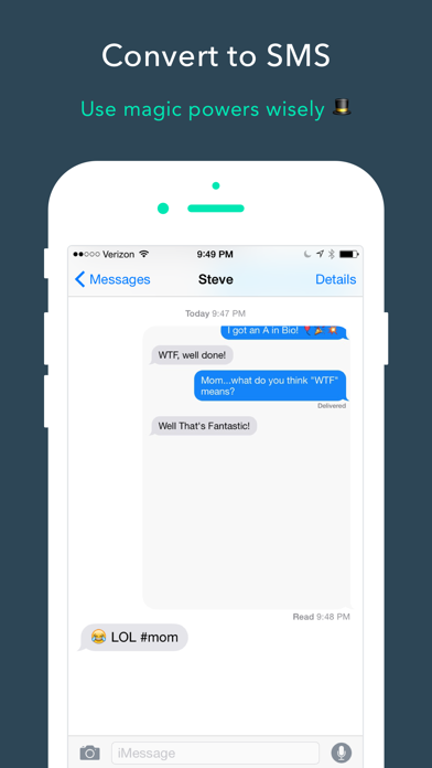 Threads - SMS generator iPhone screenshot 2 - Entertainment app