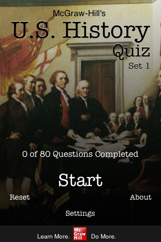 McGraw-Hill U.S. History Quiz Set 1 screenshot 2