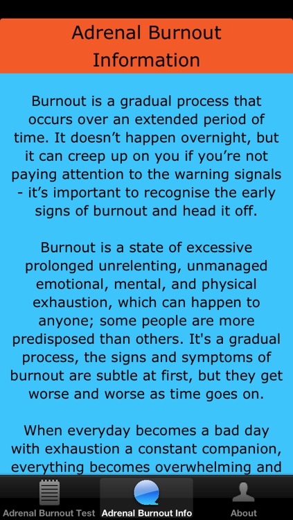 Adrenal Burnout Test App