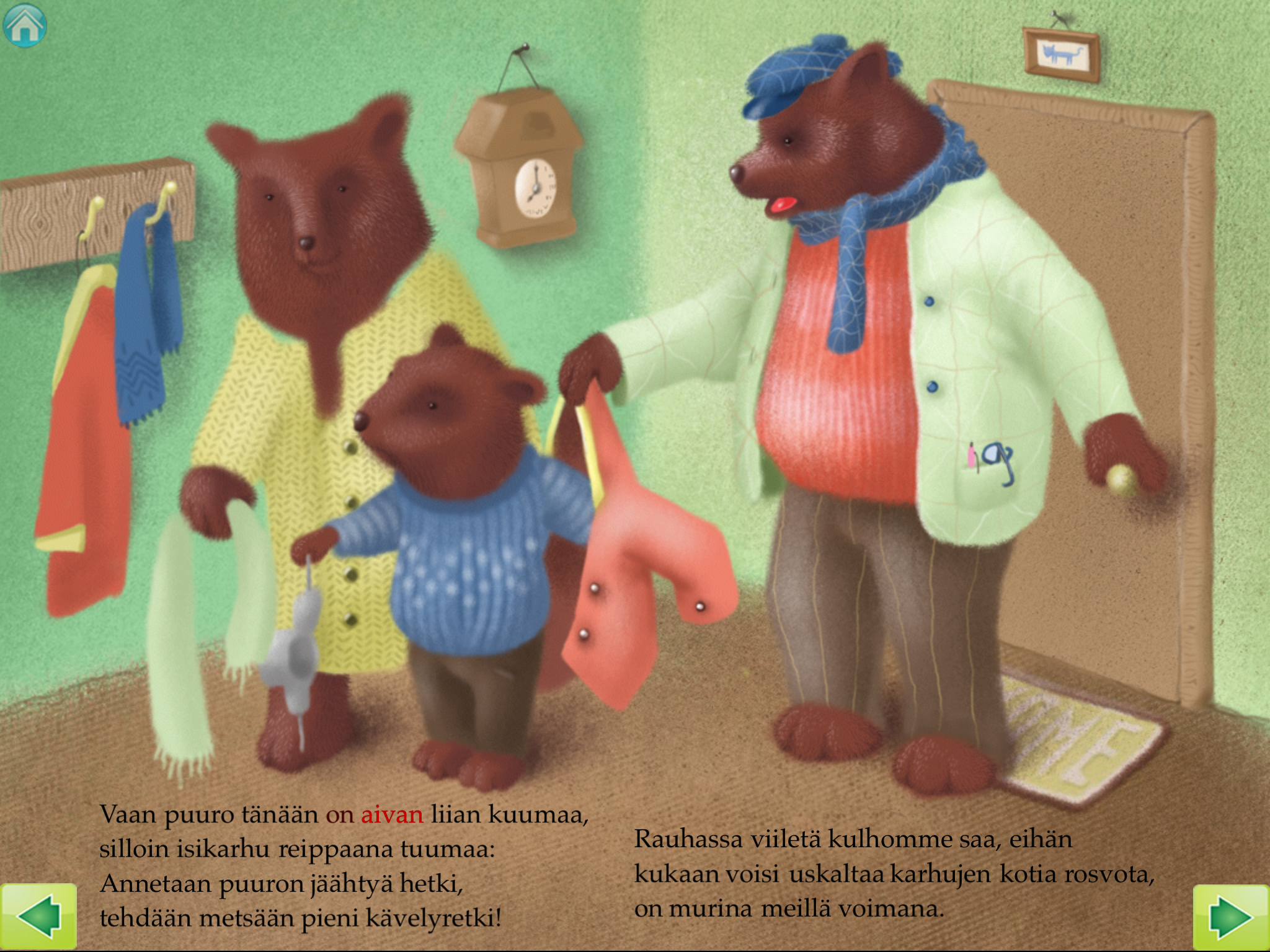 Kultakutri ja Kolme Karhua - Interaktiivinen lastenkirja