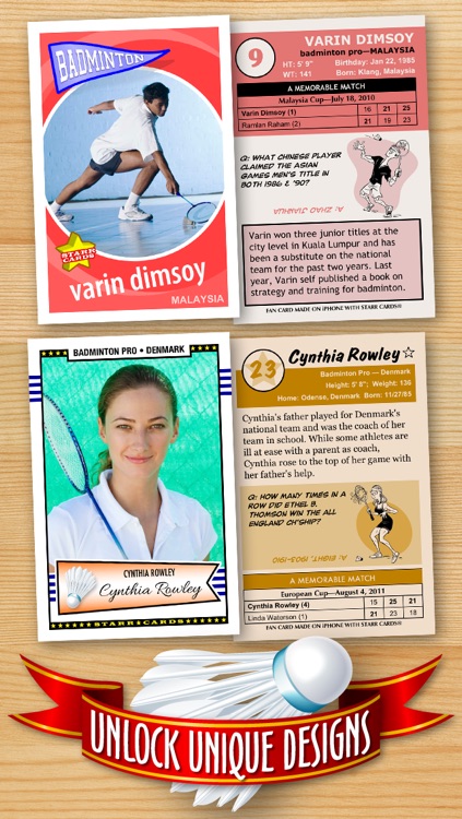 Badminton Card Maker - Make Your Own Custom Badminton Cards with Starr Cards