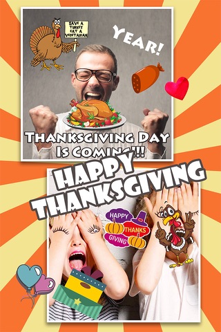 Thanksgiving Day Makeover Pro - Visage Photo Editor to Swirl Holiday Stickers on Yr Face screenshot 2