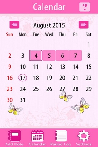 Women Period Calendar screenshot 2