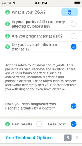 Game screenshot Psoriasis Treatment Decision Aid apk