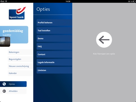 BANKING-tablet screenshot 2