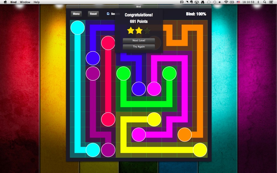 #3. Bind: Brain teaser puzzle game (macOS) Podle: Voros Innovation