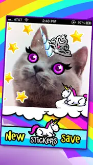 i'ma unicorn - amazing glitter rainbow sticker camera! iphone screenshot 2