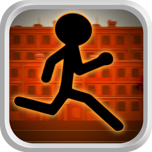 Deadly Stickman Run : Rooftop Escape Running PRO icon