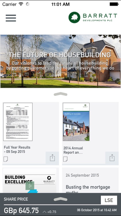 Barratt Developments Investor Relations