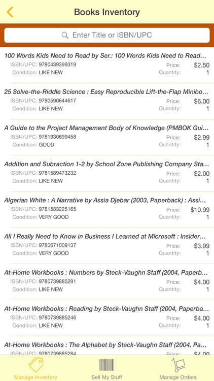 mitad Seller for half.com - To Scan, List & Manage