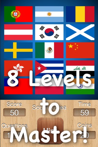 How Smart Are You? Country and Territory Flags Edition - A Flag Logo Memory Concentration Trivia Quiz Game Free: From the creator of The Moron Quiz / Test - Similar to 4 pics 1 word appsのおすすめ画像2
