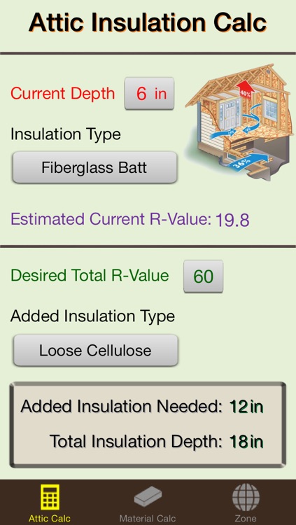 Insulation Calc Elite - Industry leading insulation calculator designed for contractors and homeowners, add R-value and save energy