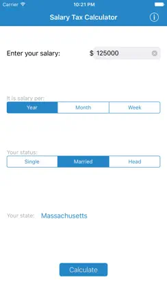 Salary Tax Calculator iPhone image 1