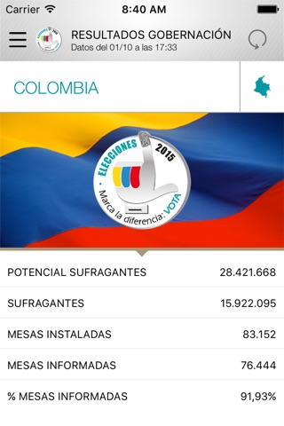 Elecciones Colombia 2015 screenshot 4