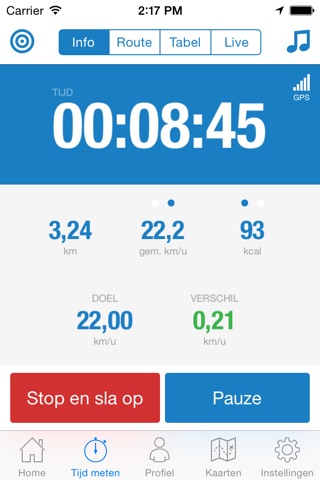 Fietstijden.nl - Nederlandstalige GPS fiets-app screenshot 2