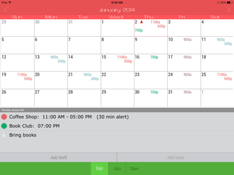 Screenshot #6 pour Shift Calendar  – Gestionnaire d’horaires de travail pour un suivi productif du travail et des heures
