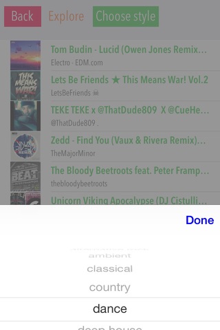 Music4all - flat player for Soundcloud plus music search screenshot 4