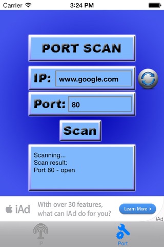 Moje IP with port scanner screenshot 2