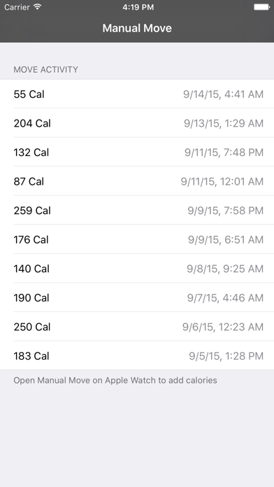 Screenshot #1 for Manual Move: Add Calories to Activity Ring