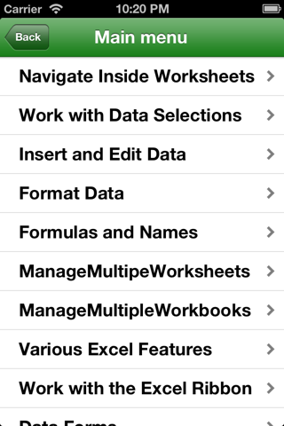 Shortcuts for Mac Excel screenshot 3