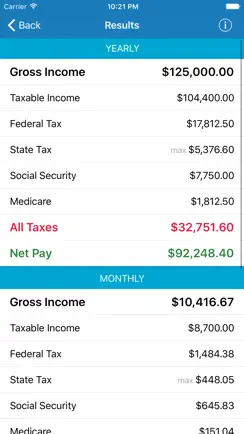 Salary Tax Calculator iPhone image 3