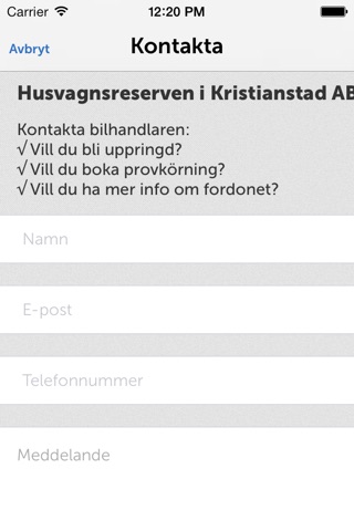 Husvagnsreserven i Kristianstad AB screenshot 2