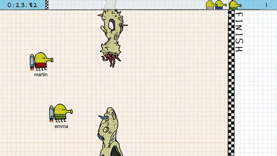 Captura de pantalla de Doodle Jump Race en iPhone 4