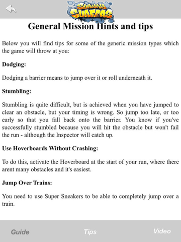 Cheats & Tips, Video & Guide for Subway Surfers Game. iPad screenshot