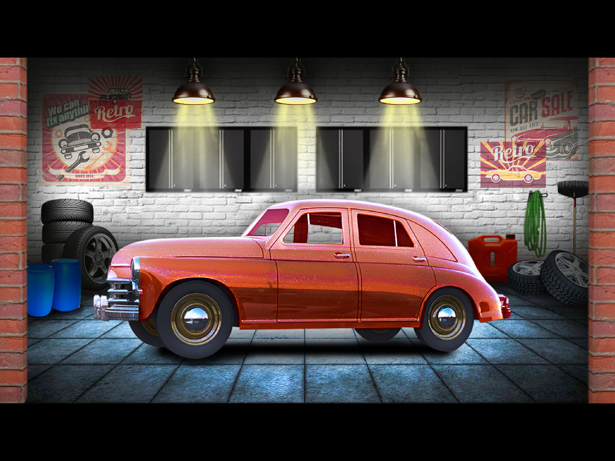 Simulator Driver Retro Car 3D screenshot 5