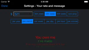 Money Meter - time and rate your income! Motivation, analysis and time management tool, including a rate timer and converter. screenshot #5 for iPhone