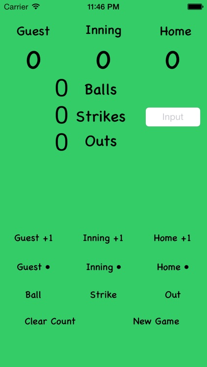 Simple Scoreboard for Baseball