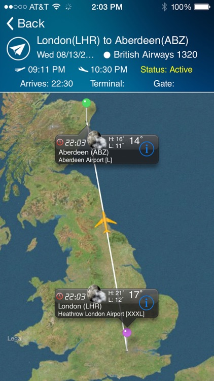 Aberdeen Airport (ABZ) Flight Tracker Radar