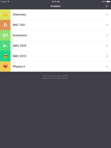 Gradient Grades – Grade Calculator iPad screenshot 1 - Education app