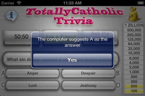 Totally Catholic Trivia 2.0 screenshot 3