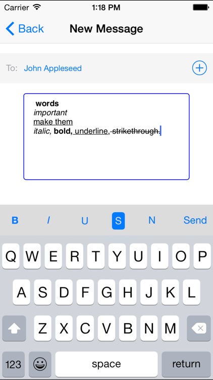 iTalic Texts - Make your texts iTalic, Bold or Strikethrough