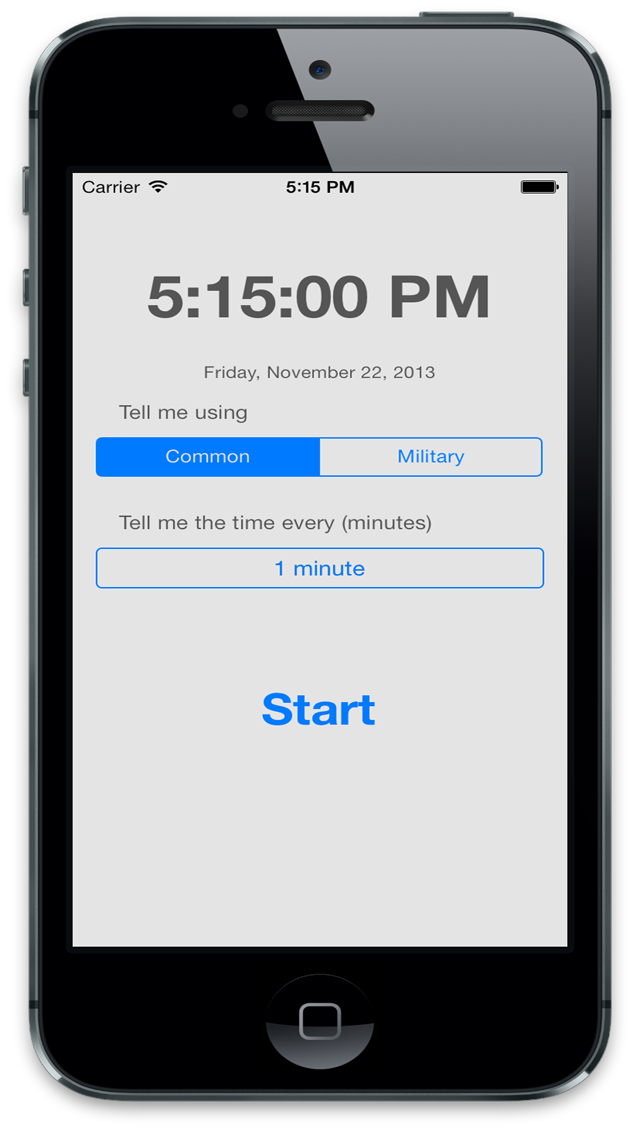 Tell me the time Screenshot
