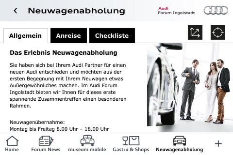 Audi Forum Ingolstadt und Audi Forum Neckarsulm screenshot 4