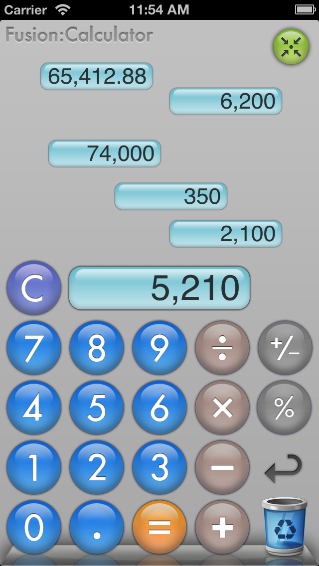 Screenshot #2 pour Fusion Calculator