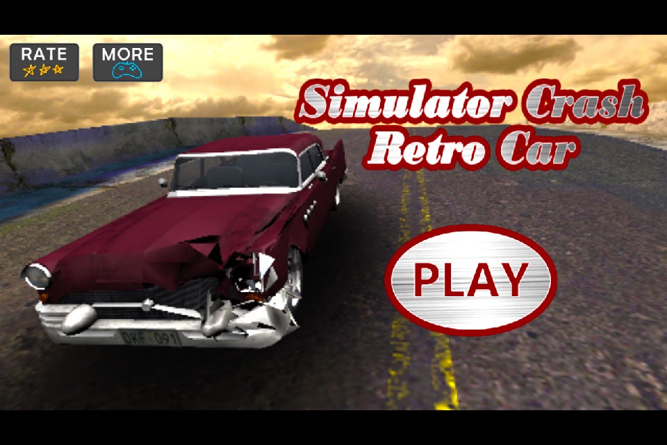 Simulator Crash Retro Car 3D screenshot 3